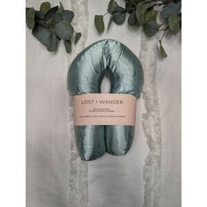 Lost and Wander Frequent Flyer Travel Pillow in Teal